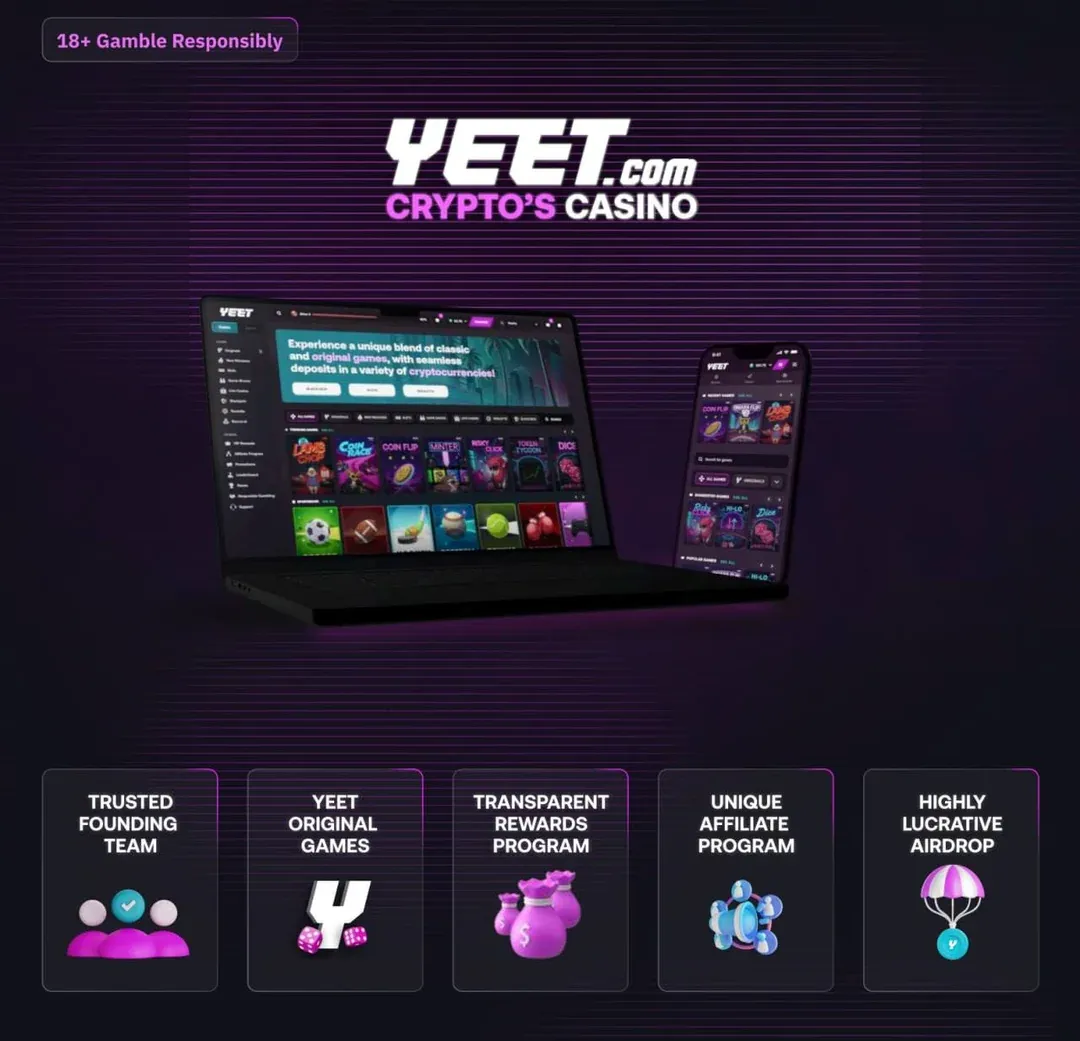 Promotional Image of Yeet Crypto Casino