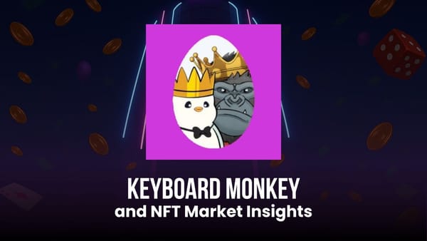 a graphic for Keyboard Monkey and NFT Market Insights